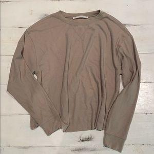 Long sleeved tan pullover